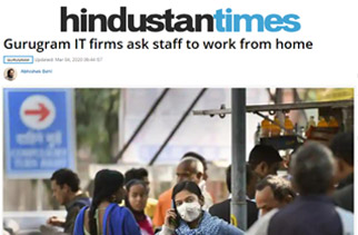 Gurugram IT firms ask staff
to work from home