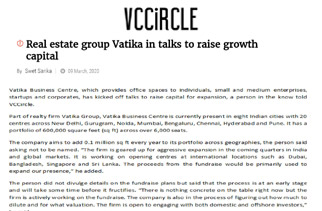 Real estate group Vatika in talks
to raise growth capital